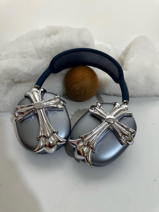 Pewter Cross AirPods Max Attachment / Headphone Cases for Protection & Style