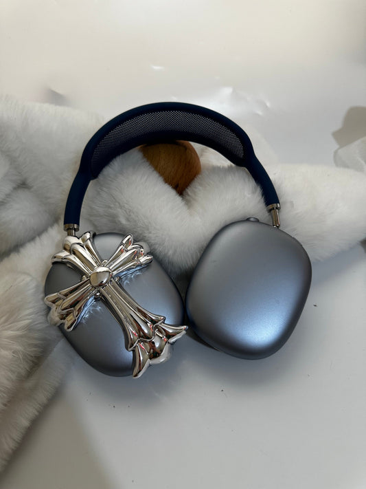 Pewter Cross AirPods Max Attachment / Headphone Cases for Protection & Style