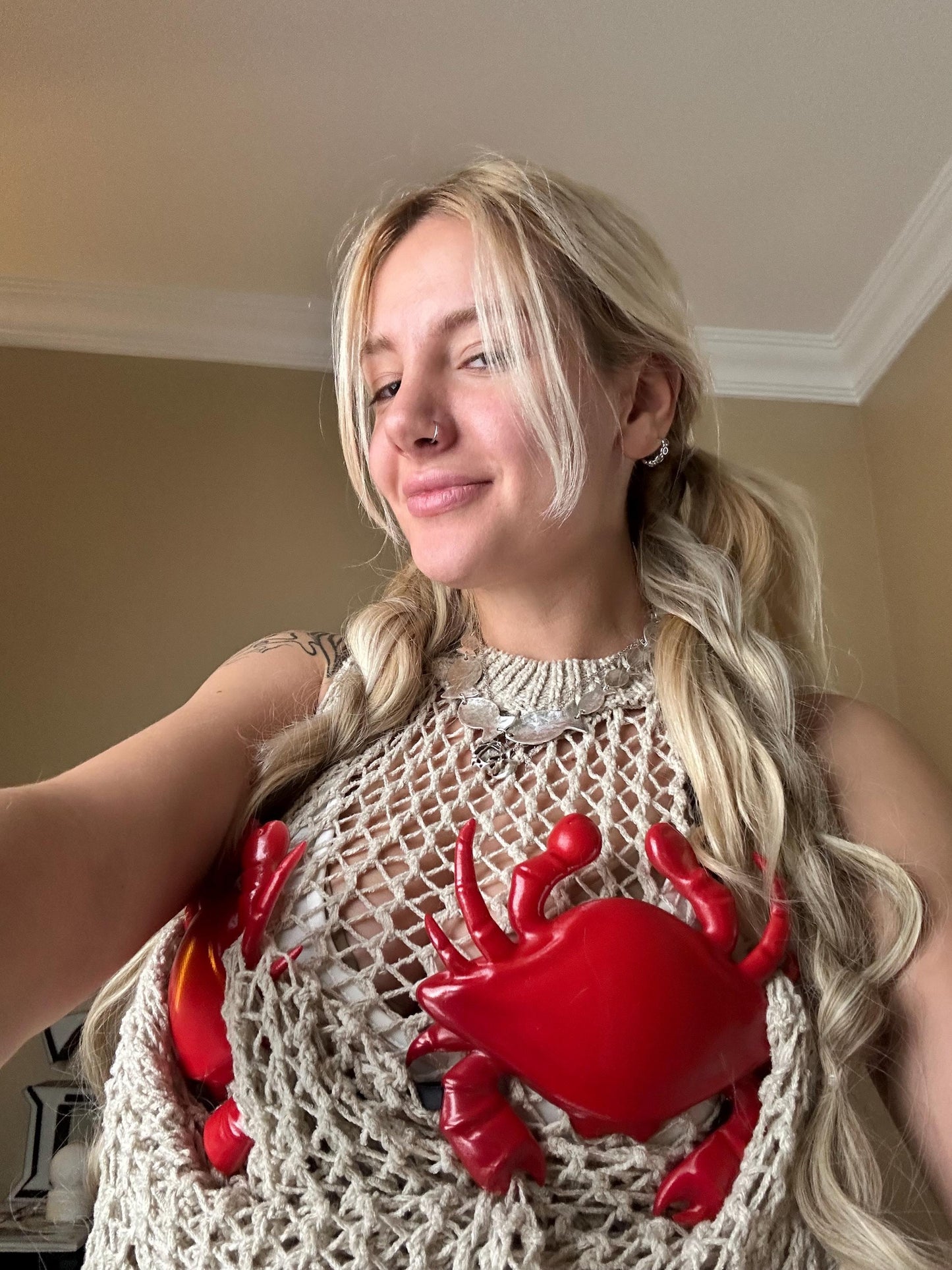 Crab Bra, Cancer Bralette for party, 3D Printed Accessory, Halloween Costume, Horoscope Gift