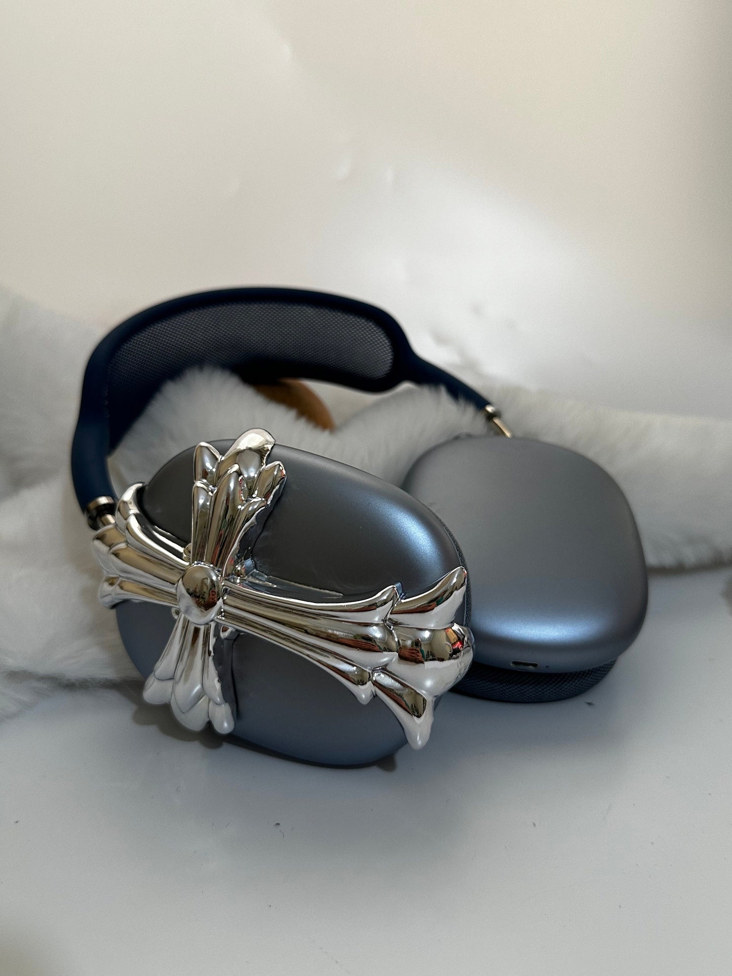 Pewter Cross AirPods Max Attachment / Headphone Cases for Protection & Style